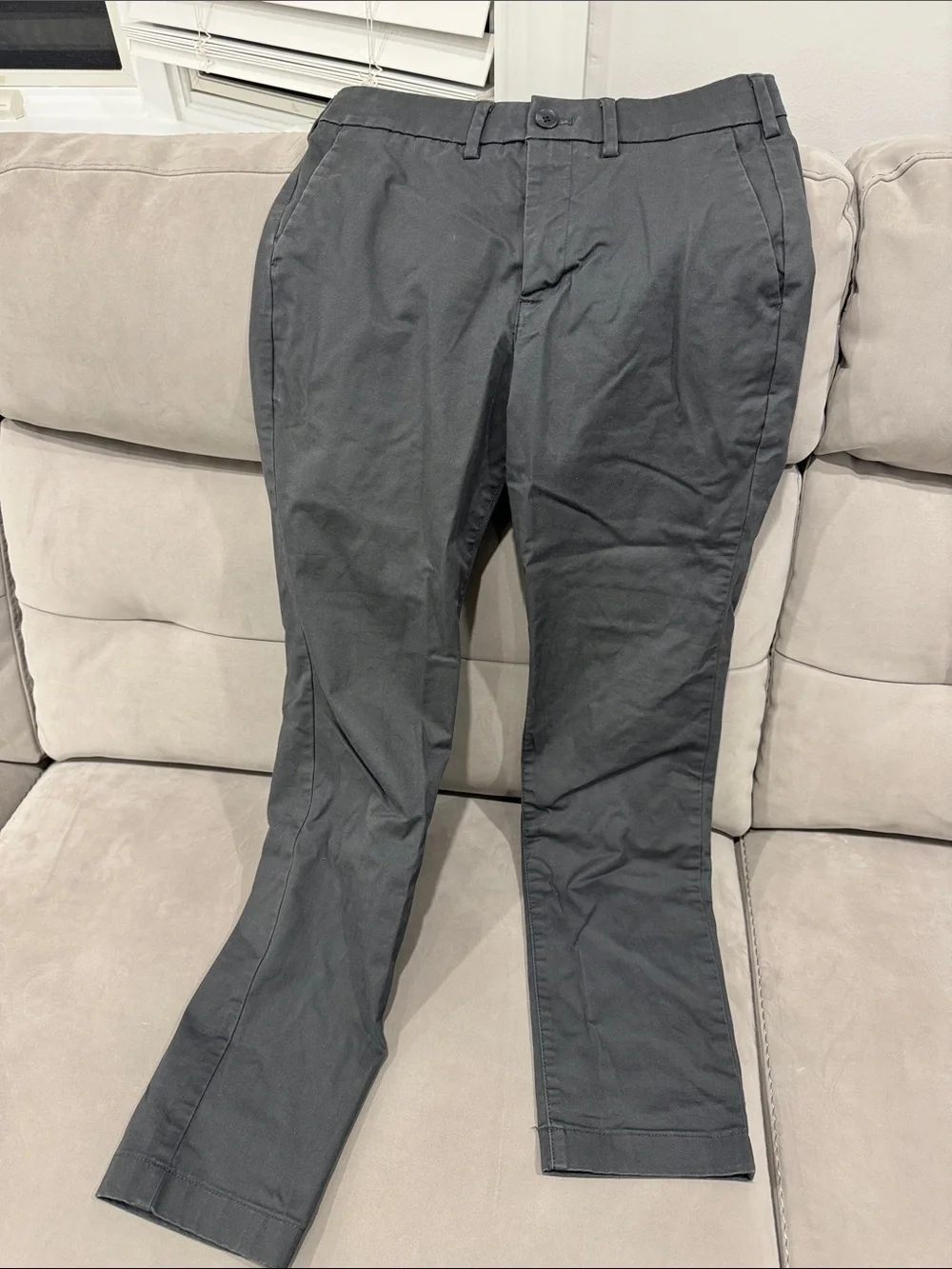 Express Men's Charcoal Gray Chino Pants